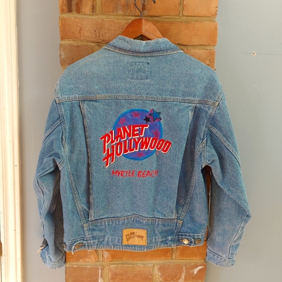 Vintage 90's Planet Hollywood denim jacket, unisex size small (fits large) - Picture 2 of 16